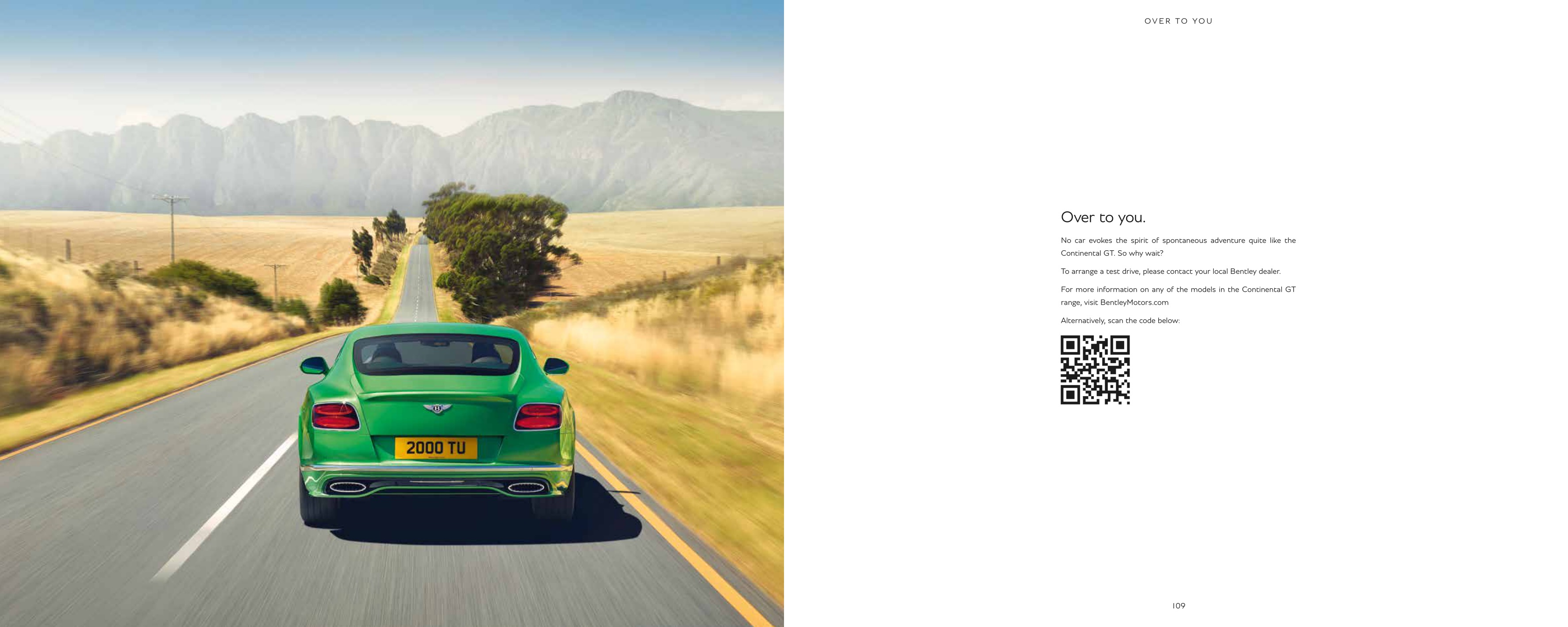 2016 Bentley Continental GT Brochure Page 1